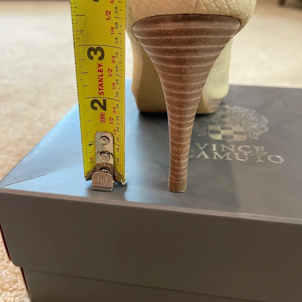 Vince Camuto Zella Stiletto Heels with Snake Print Textured Design - Picture 5 of 9